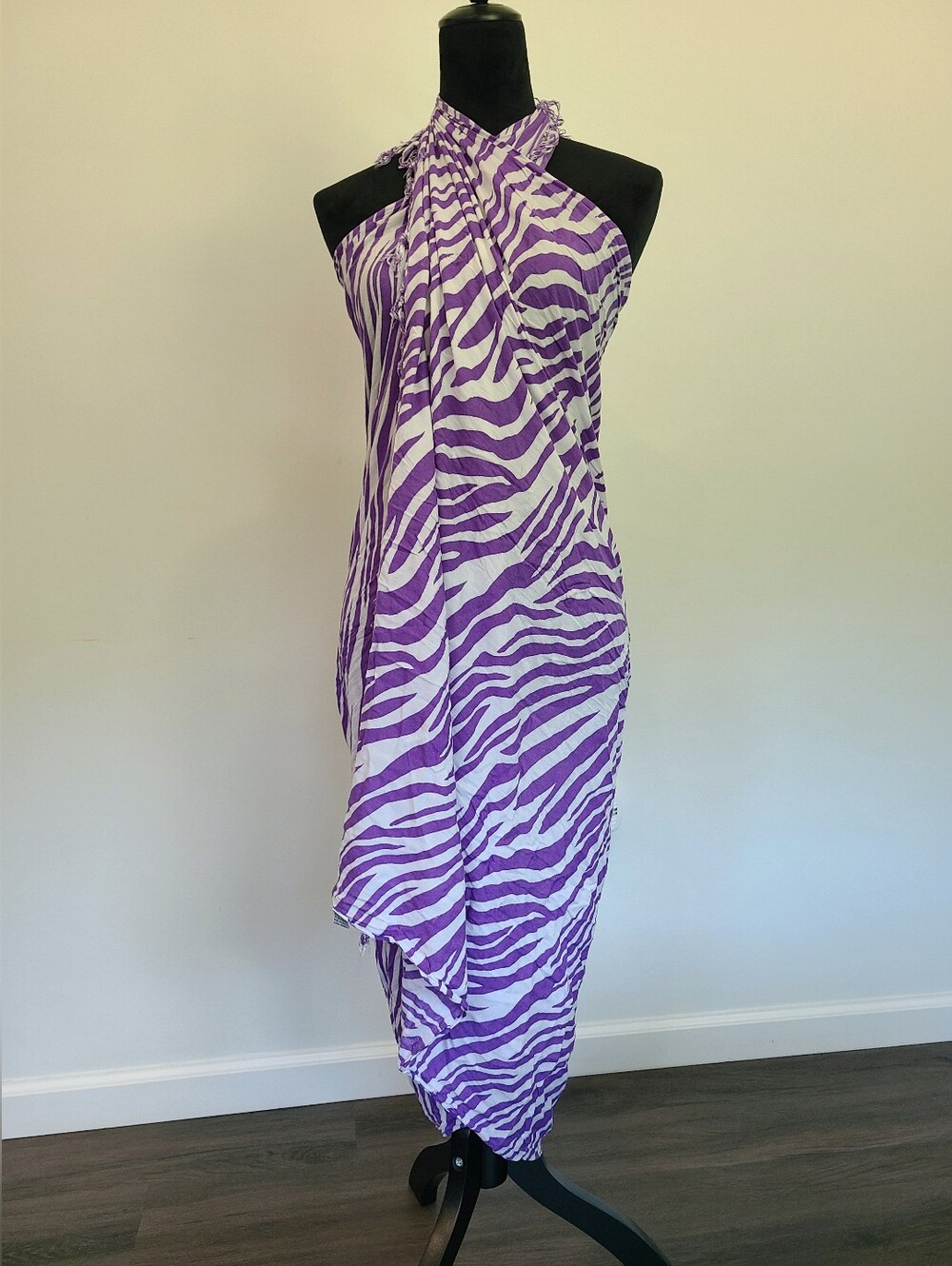 Purple Zebra Print Sarong